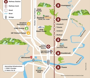 Location Map for Sunteck Forestworld
